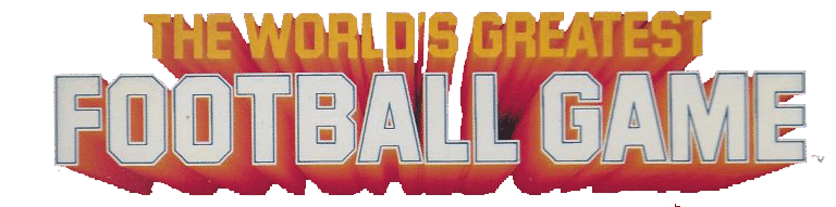 The World's Greatest Football Game logo for Commodore 64